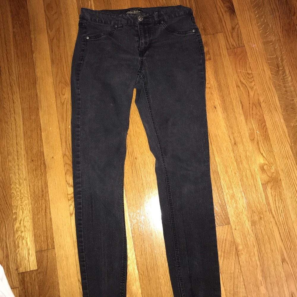 Black straight leg jeans